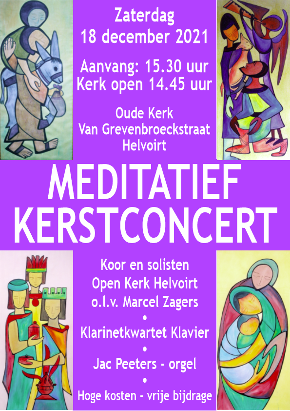 affiche meditatief kerstconcert open kerk 18 dec. 2021