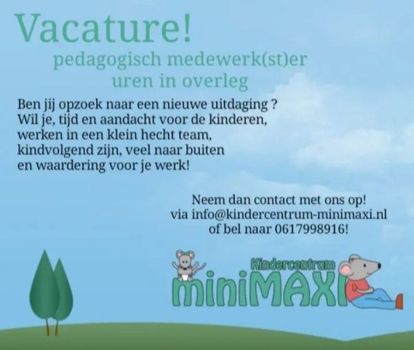 Vacature: pedagogisch medewerk(st)er – Digitaal plein voor de gemeente Vacature: pedagogisch medewerk(st)er – Digitaal plein voor de gemeente