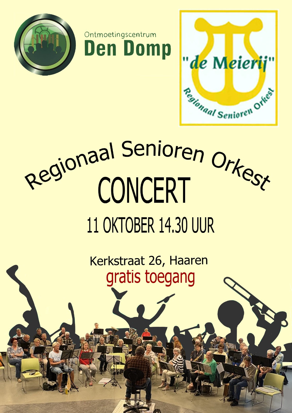 11 oktober 2026 Concert Regionaal Senioren Orkest